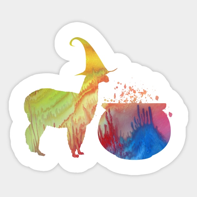 Witch llama Sticker by TheJollyMarten